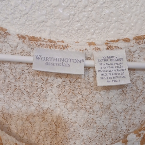 Make Offer Worthington Essentials Extra Large Floral Print Women's Top - Picture 2 of 2